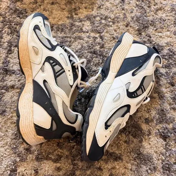 Air Corps Mens Chunky Dad Sneakers White Navy Size 13 NWT - Picture 3 of 5